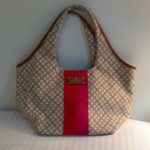 Kate Spade Tan and Pink Patterned Tote